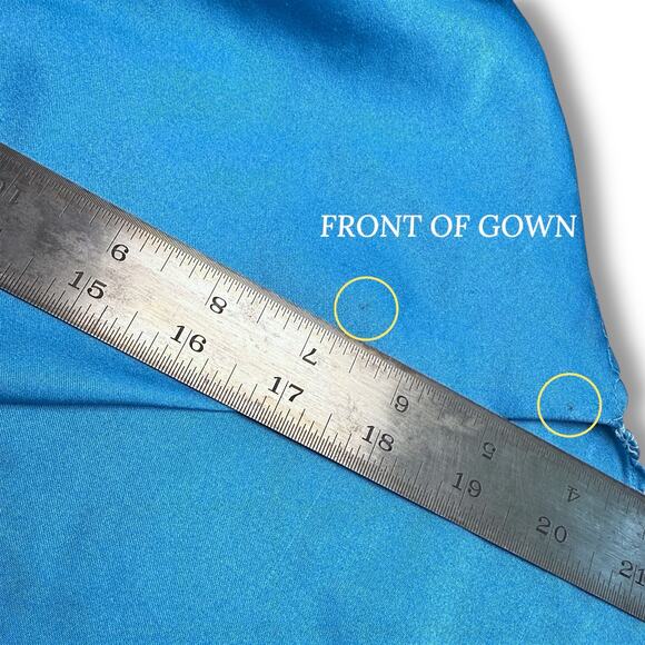 VTG 60s Light Royal Blue Slip Dress Lace Trim Cap Sleeve USA Union Made Small - Picture 11 of 16